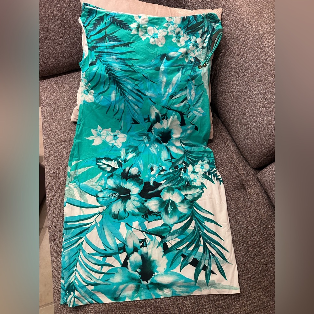 Roidal $300 Made in Spain Designer Swim Boat Neck Sun Dress Size 14 US in EUC